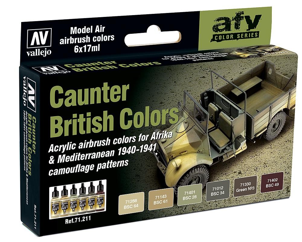 Vallejo 71.211 - Color Set, British Camouflage, Africa & Mediterranean