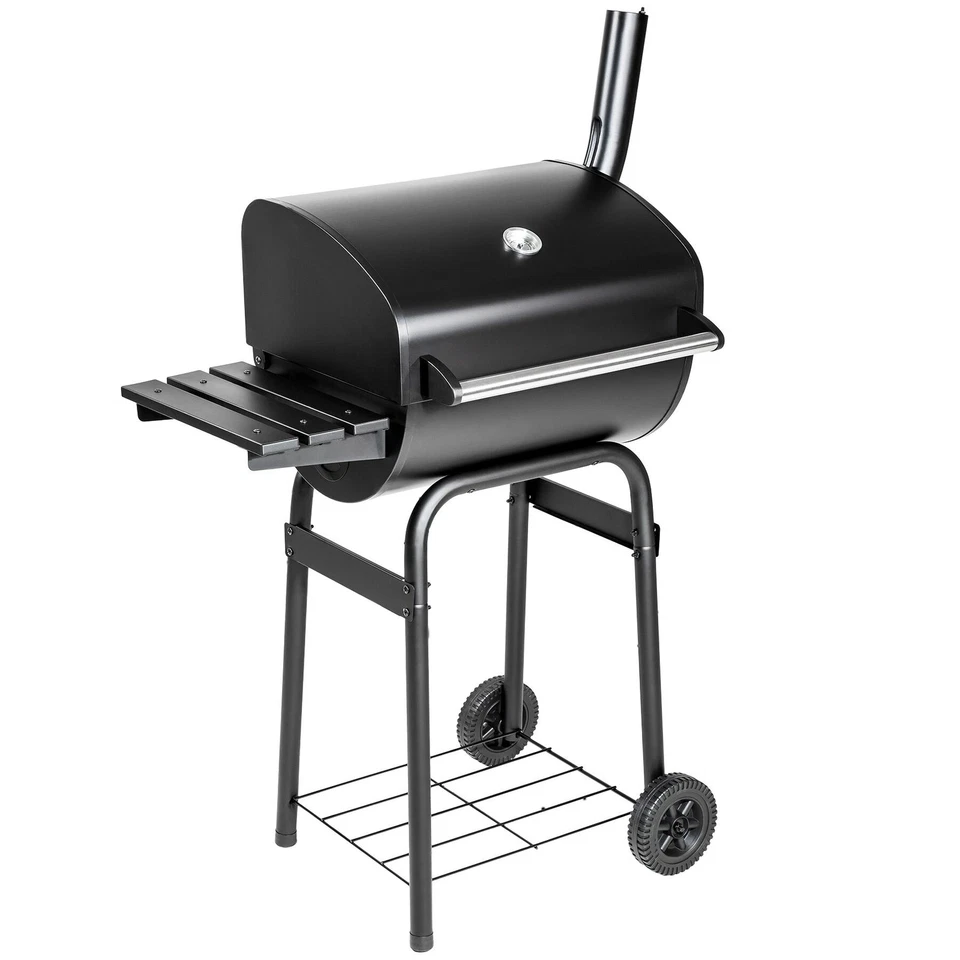 Holzkohlegrill BBQ Grill Grillwagen Smoker Barbecue Räuchergrill mit Thermometer