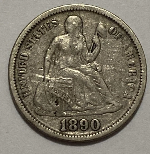 1890 - Seated Liberty Dime - Exact Coin Imaged #SL121
