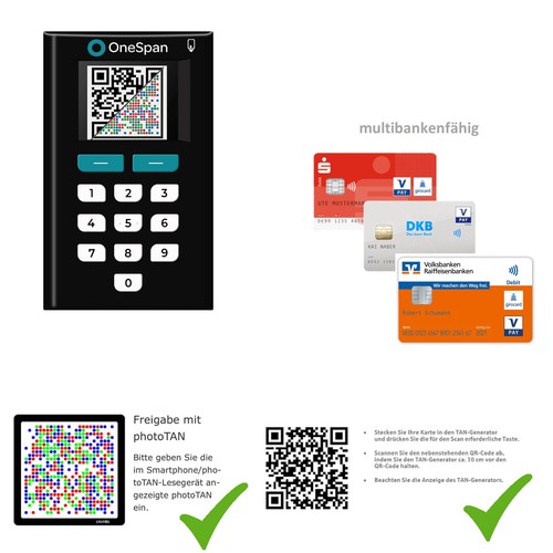 Digipass 882 Hybrid - chipTAN/QR/SmartTAN Photo - Generator OnlineBanking VR SPK - Afbeelding 2 van 2