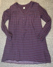 Gap Womans Shirt Dress Size L Long Sleeve Henley Pullover Pockets - No Sash