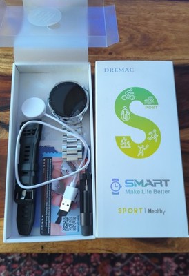 DREMAC Smartwatch Herren-1.85   HD Großes Display/730 Mah Akku Sportuhr NEU