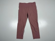 Athleta Girl Leggings Girls M 8/10 Pink Ankle Capri Pocket Activewear