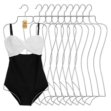 30 Pack Bathing Suit Hangers Bikini Display Lingerie Wire Hangers Full Body S...