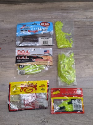 Lot Of 6 Assorted Fishing Worms- Zman, DOA, Strike King, Arkie