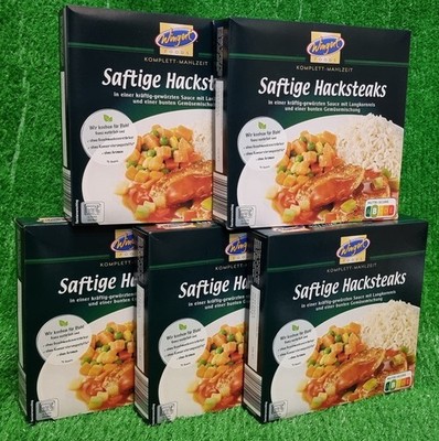 (10,65 kg) 5x Wingert saftige Hacksteaks 460g Fertiggericht Menüschale Versand0 