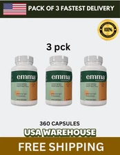 3 PACK Emma Relief Supplement KONSCIENS KETO for Gut Bloating -180Capsules USA