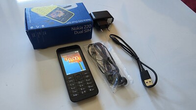 NOKIA 220 DUAL SIM SCHWARZ TOP VIELE EXTRAS OVP