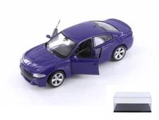 DIECAST CAR W/DISPLAY CASE 2016 DODGE CHARGER R/T HARDTOP WELLY 24079WPR 1/24