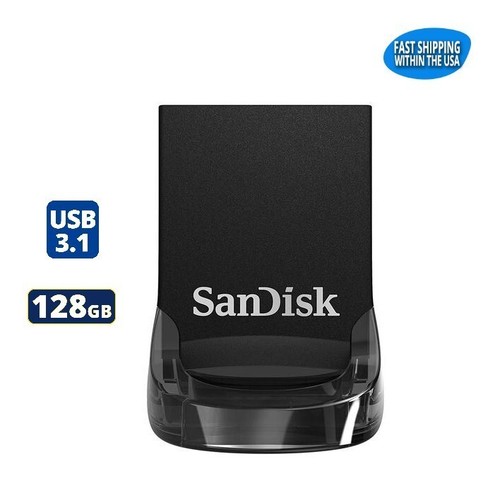 Sandisk Ultra Fit 128GB USB 3.0 / 3.1 Flash Drive Thumb Drive Pen Drive - Afbeelding 1 van 5