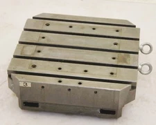 CNC Steel Tombstone Workholding Fixture Block / 19.75" X 19.75" / T-Slots 5/8"