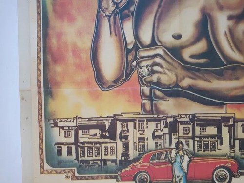 PÓSTER DE PELÍCULA ORIGINAL ARGENTINA VINTAGE Y RARO PUÑO NEGRO Philip Michael Thomas - Imagen 4 de 7