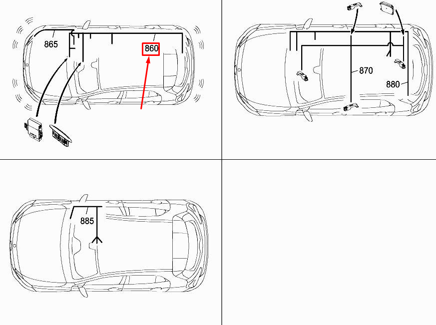NOUVEAU SYSTÈME PARKTRONIC MERCEDES-BENZ GLA X156 HERNESS A1565400507 ORIGINAL