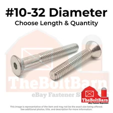 #10-32 Stainless Steel Flat Socket Head Cap Screws (Choose Length & Qty)