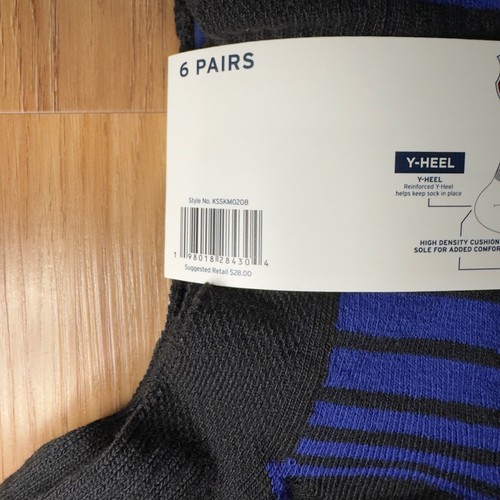 K-Swiss Men's Low Cut Socks Y-heel, 10 Pairs, Shoe Size 6-12.5 NEW - Picture 3 of 3