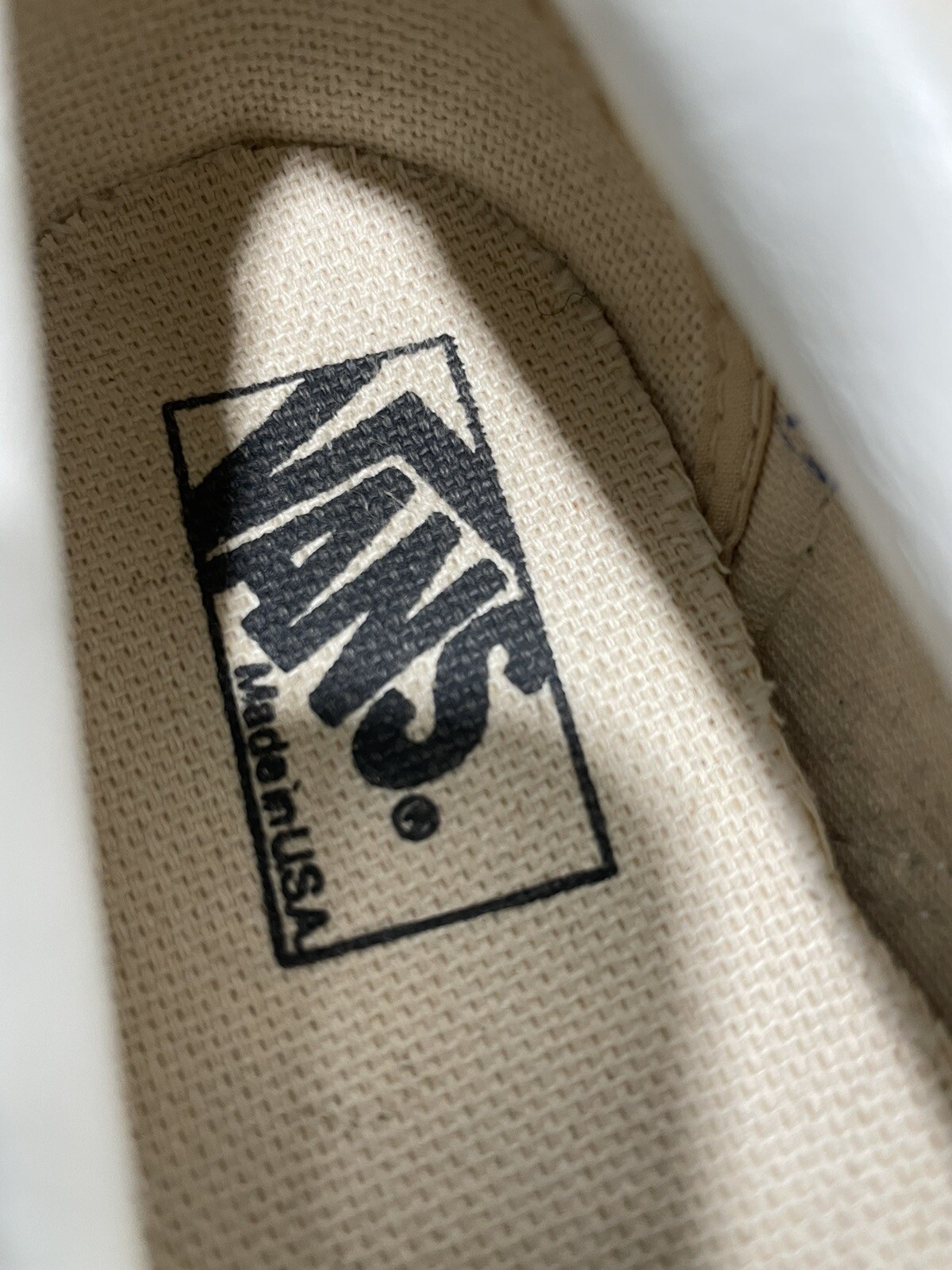 Vans Vintage Made In USA Classic Slip On Checkerboard  RARE Mens 9.5us With Box image 6