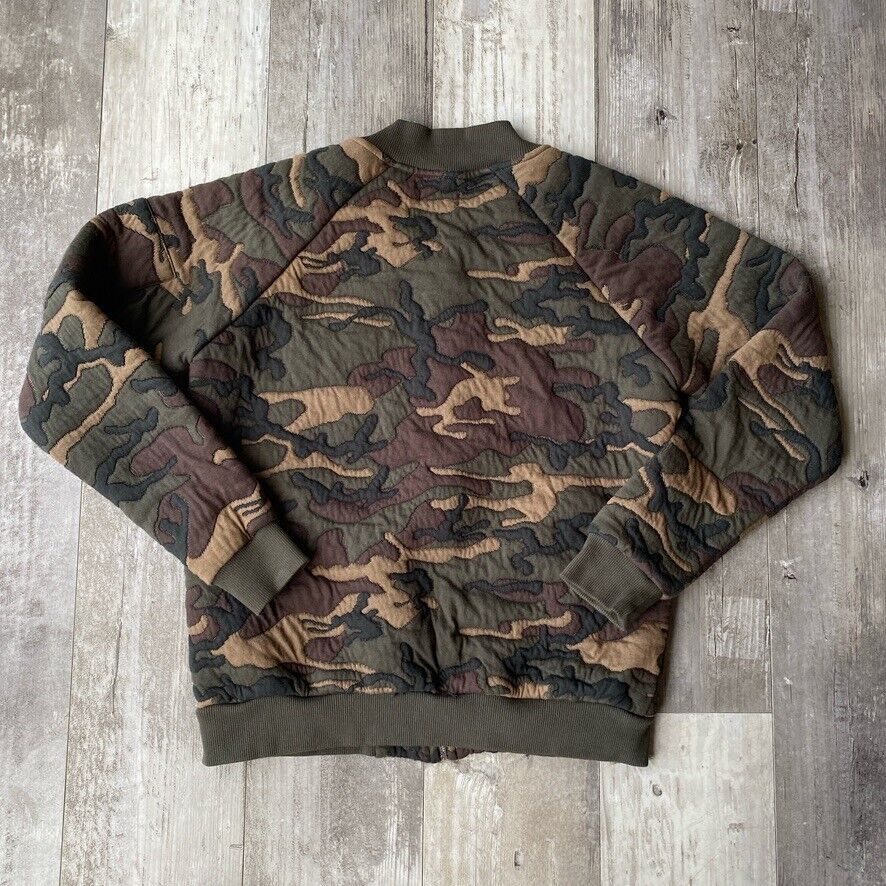 Zara Man Camoflauge Bomber Jacket Mens Large Full Zip Green Zara Man Camoflauge Bomber Jacket Mens Large Full Zip Green