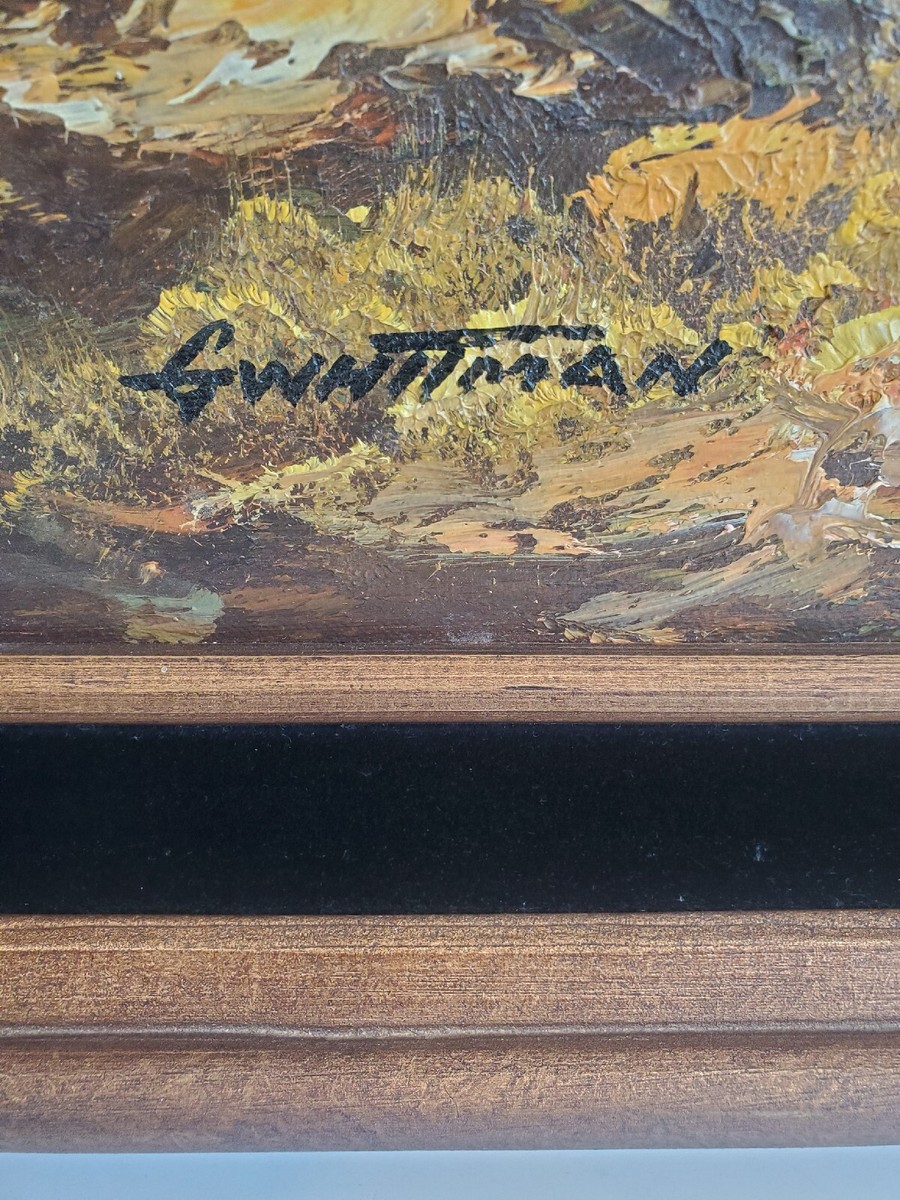 G. Whitman Signed Oil Painting Landscape Framed | eBay
