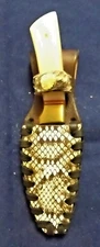 Genuine Eastern Rattlesnake Skin Knife Sheath with Bone Handle Knife