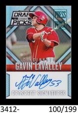 1-2014 PANINI DRAFT PICKS PRESS PROOF AUTO GAVIN LaVALLEY REDS 100/199