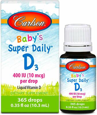 CARLSON LABS, BABY'S SUPER DAILY VITAMIN D3 Tropfen 400IU 10,3ml SUPER PREIS