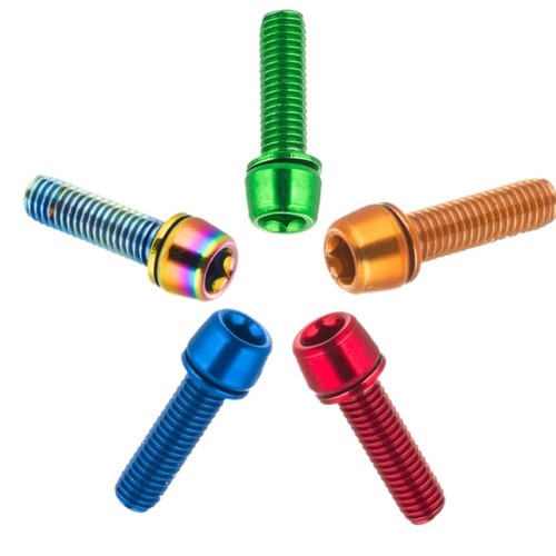 Per MTB Mountain Bike Manubrio Stelo Bulloni Stelo Vite Sporting 5 Colori - Foto 1 di 11