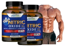 Nitric Oxide Booster L-Arginine, L-Citrulline 3000mg 120 Caps HIGHEST POTENCY 
