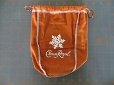 New Crown Royal Salted Carmel Drawstring Bag - 7 1/2 x 9 inch