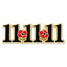 PinMart's 11-11-11 Remembrance Memorial Day Veterans Day Poppy Flower Lapel Pin