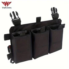 YAKEDA Triple Magazine Pouch, Quick Release for Tactical Gear, UTX Buckles
