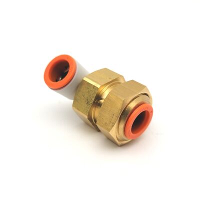 SMC KQ2LE13-00A One-Touch Right Angle Bulkhead Union Fitting 1/2'' Tube, 1-12UNF