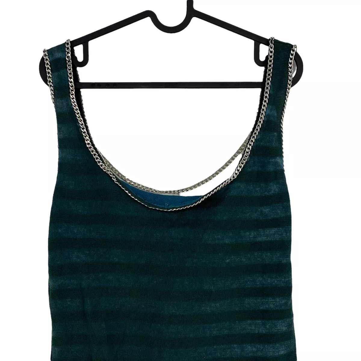 RELIGION Dark Green 100% Cotton Sleeveless Round Neck Tank Top Blouse Size  2 / M