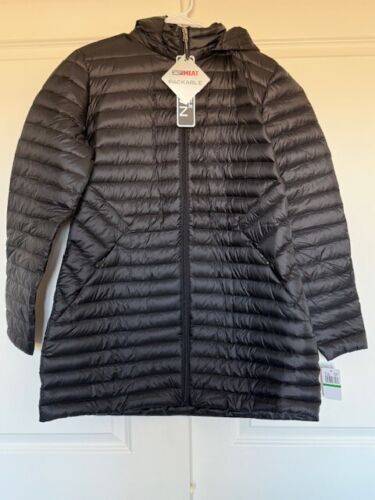 Abrigo chaqueta con capucha 32° Heat Puffer Soft Shell negro acolchado para mujer grande y mediano - Imagen 2 de 19