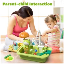 Children's Kitchen Sink Playset with Fishing Toys