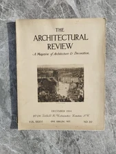 Antique The Architectural Review Magazine 1914 Rare Arctictect Design Art Book