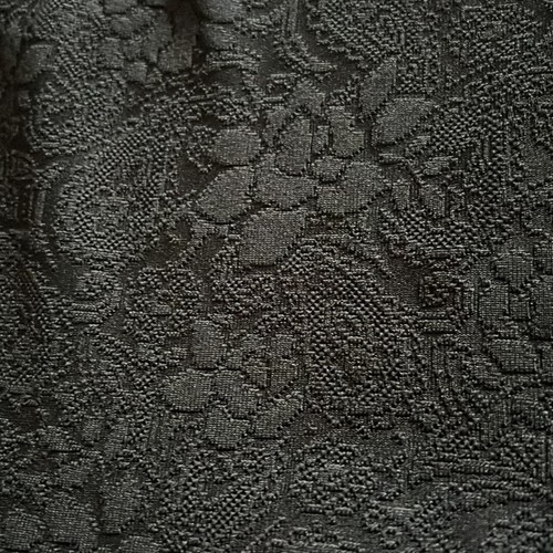 Forever 21 Black semi sheer Lace Print Knit Top with Peplum Juniors Medium - Picture 5 of 10