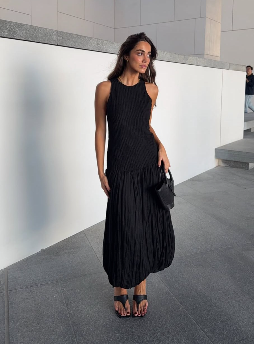 ZARA NEW SS25 ZW COLLECTION COMBINATION CRINKLED DRESS RETAIL 149