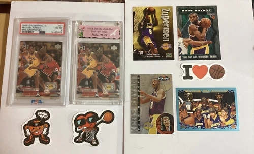 MICHAEL JORDAN KOBE PSA8 LIVING LEGEND  RARE CARD  PLUS   5 BONUS CARDS🐐🏀