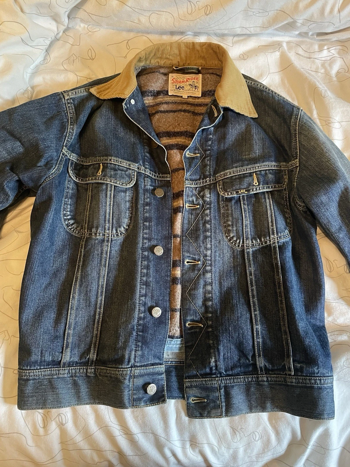 Vintage Lee Storm Rider 101-LJ Wool Lined Denim Jacket