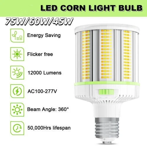 8Pack LED Corn Light Bulb E39 Base Warehouse High Bay Light CCT 75W/60W/45W - Image 4 of 4