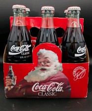 1991 Commemorative Christmas 6-Pack Coca-cola Bottles Collectors -NEW-
