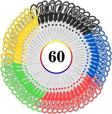 Scissors Bulk 60-Pack, Taotree 8" All Purpose Scissors, Soft Comfort-Grip Stainl