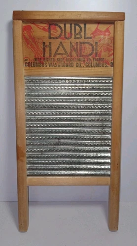 Vintage 18" DUBL HANDI COLUMBUS WASHBOARD CO. Ohio, Rustic/Primitive/Farmhouse!