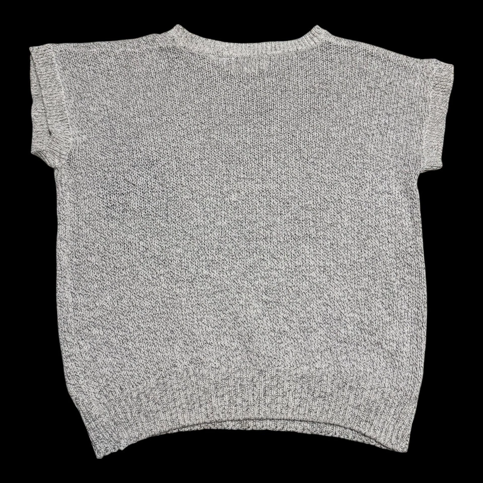 Vintage 90s Empire Knitwear Floral Knit Short Sleeve Sweater Youth Large - Image 3 of 4