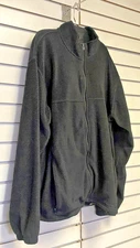 Harriton Jacket Mens XL Black Full Zip Fleece Softshell Outdoor Warm Pockets