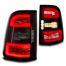 Smoked Led Tail Light Pair Assembly For 2019-2024 Dodge Ram 1500 Woe Halogen
