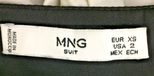 Mango Women's Dress Size XS Black Monochrome Pleated Lined Midi Used F1 - Picture 8 of 11