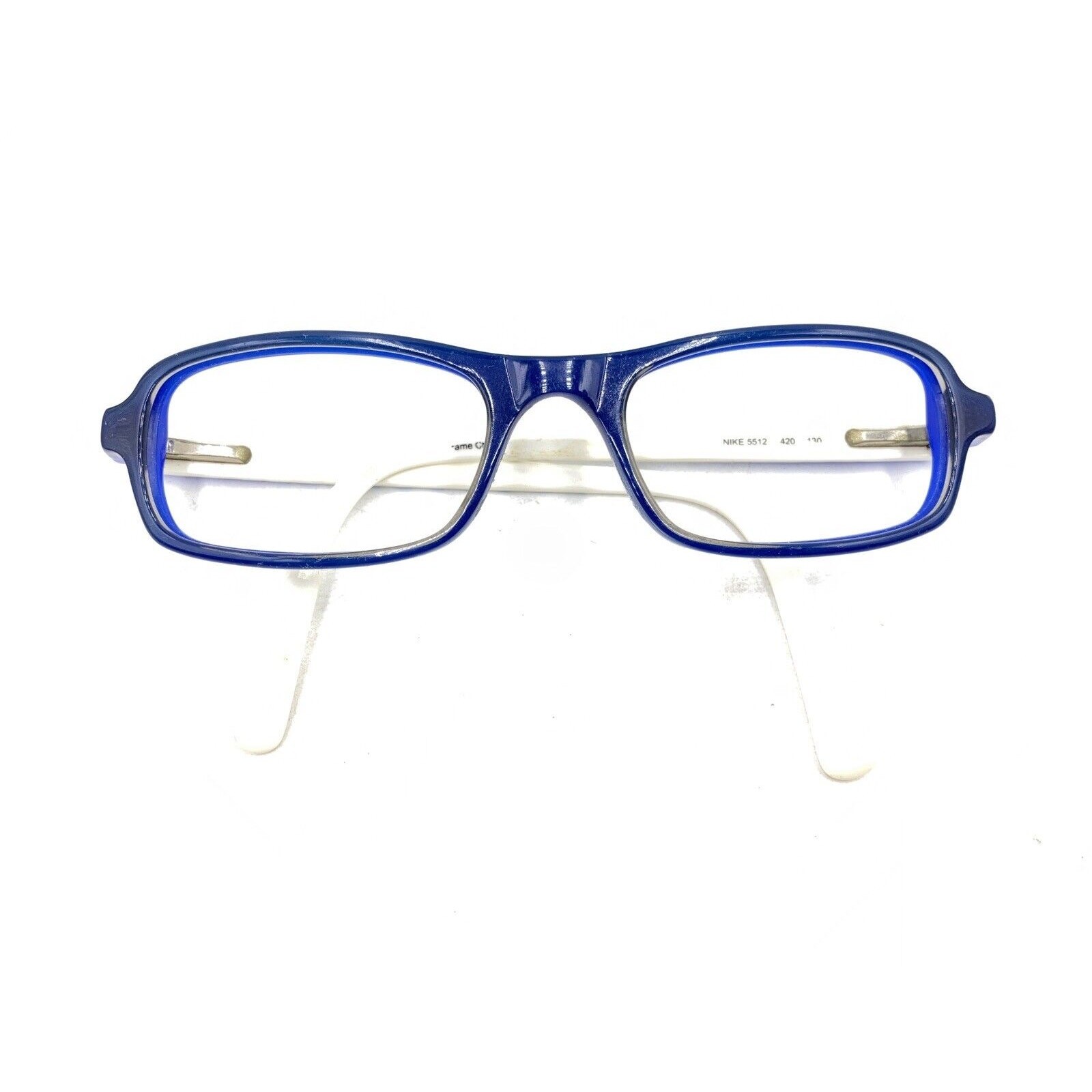 Nike 5512 420 Dark Blue White Eyeglasses Frames 48-18 130 Designer Kids Youth thumbnail 12
