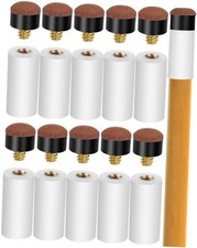 10pcs Pool Stick Tips, 13mm Screw On Pool Cue Tips, White Pool Stick Ferrules,
