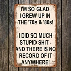 Retro Tin Metal Sign 70s & 80s Humor Vintage Wall Art for Home 8x12